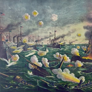 The great naval battle off Cavite (Manila Bay), fought May 1