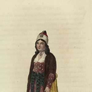Greek woman in traditional costume