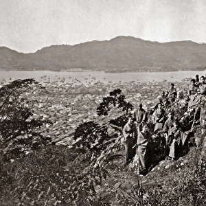 Group in the hills above Nagasaki, Japan, circa 1880s