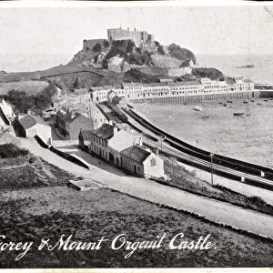 The Harbour & Mont Orgueil Castle, Gorey, Channel Islands