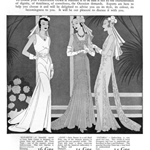 Harrods advertisement, presentation gowns for 1931