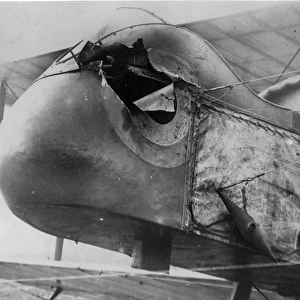 de Havilland DH2 after being struck by a shell