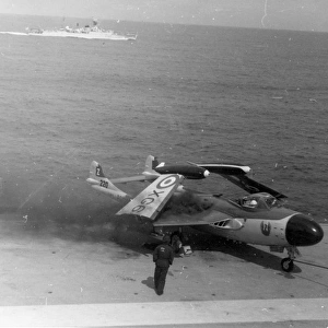 de Havilland Sea Venom NF20 on a carrier