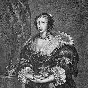 Henrietta Maria of France (1609-1669). Queen consort