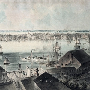 HILL, John William (1812-1879). View of New York