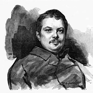 Honore de Balzac engraving by Rousseau