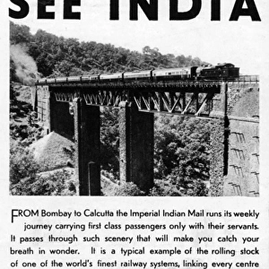 See India advert - Imperial Indian Mail train