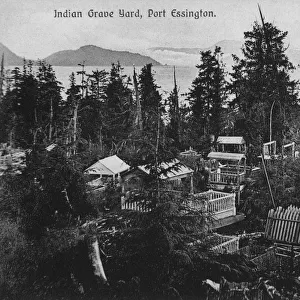 Indian grave yard, Port Essington, Canada