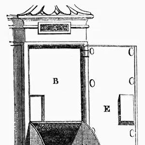 Interior of first postbox, London