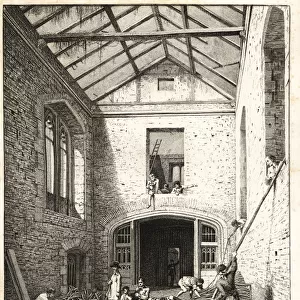 Interior of the ruins of Leadenhall Chapel, 1812