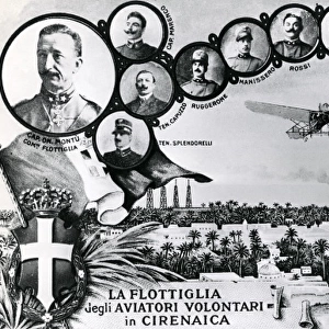 Italian pilots in Italo-Turkish War, Cyrenaica, Libya