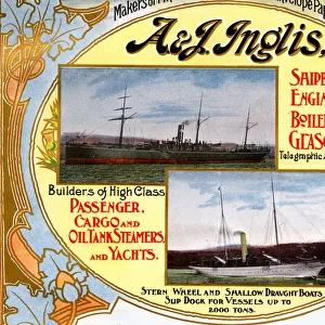 A & J Inglis, Steamer and Yacht Shipbuilders, Glasgow