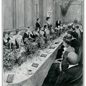 Janet Hogarth at Encyclopedia Britannica dinner 1910