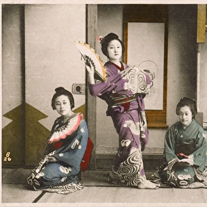 Japan - Women dancing and playing musical instruments