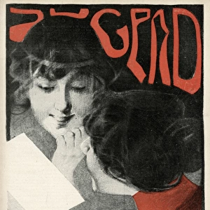 Jugend front cover, two women with a letter or card