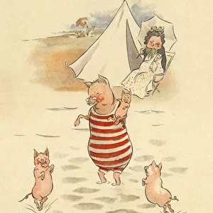 Jumbles by Lewis Baumer - Pigs on the Beach