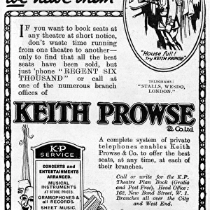 Keith Prowse advertisement, WW1