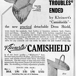 Kleinarts Camishield dress shields advertisement