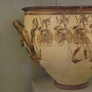 Krater of the Warriors. Dated between 1200-1100 B. C. Mycenae