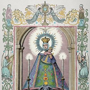 Our Lady of Loreto. Engraving by Capuz. Ano Cristino, 1853