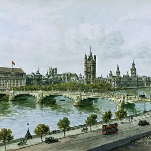 Lambeth Bridge and Houses of Parliament, London