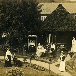Late Victorian Ladies Garden Tea Party, Unknown Location, En