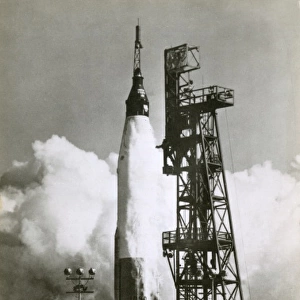 Launch of Mercury Space Capsule carrying John Glenn