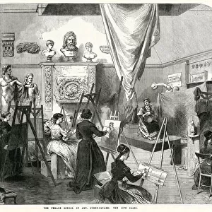 Life class at the Royal Female School of Art 1868