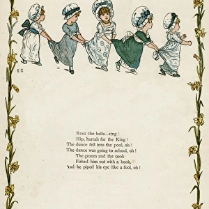 Five little girls dancing