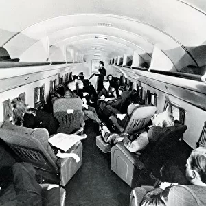 Luxury interior of American Sky Lounge Main Airliner