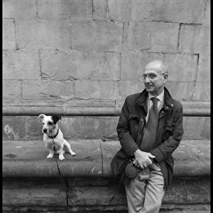 Man and his dog Florence Italy
