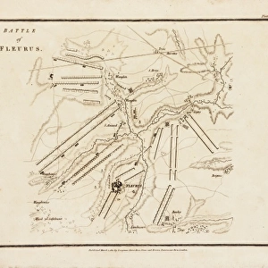 Map, Battle of Fleurus