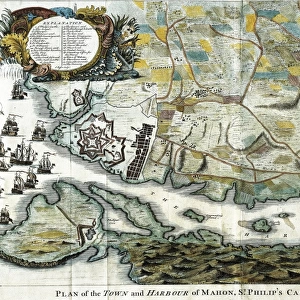 Map of Mah󮠷ith the San Felipe castle, 18th