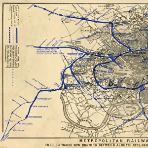 Map, Metropolitan Underground Railway