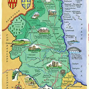 Map - Northumberland and Durham and Tyneside