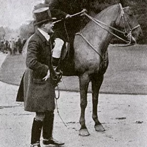 The Marquess of Downshire on horseback