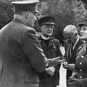 Mary Churchill christens a canteen, 1944