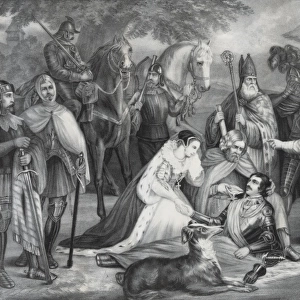 Mary of Scotland mourning over the dying Douglas at the Batt