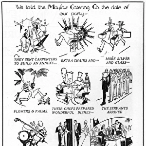 Mayfair Catering Company advertisement 1928