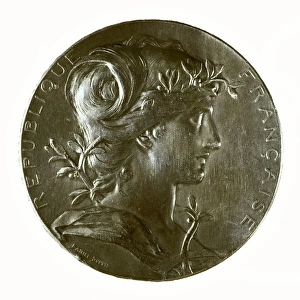 Medal of golden bronze, work by Jean-Baptiste