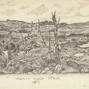 Menin Road, Ypres, by William Hugh Duncan Arthur, WW1