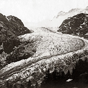 Mer de Glace, glacier, Mont Blanc, France, circa 1880s