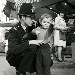 Metropolitan Police officer and child