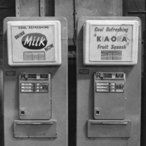 Milk and squash vending machines