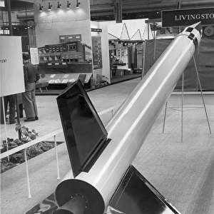 A model of the Skylark sounding rocket on display