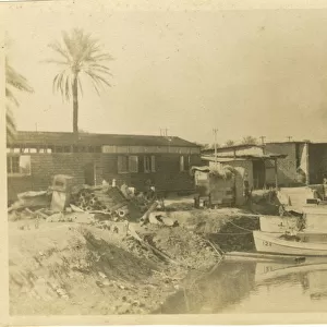 Motor Boat Dry Dock, Basra, Iraq, WW1