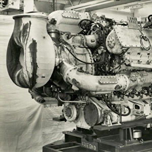 Napier Deltic Marine MTB engine, geared turbo blown