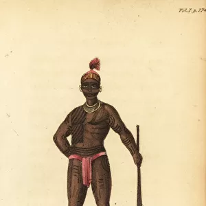 Native man of La Magdalena (Fatu Hiva, Marquesas