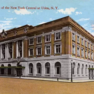 The New Station of the New York Central at Utica, NY, USA