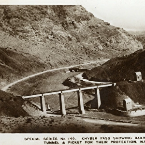 NWFP - Khyber Pass - Showing Railway Bridge, Tunnel